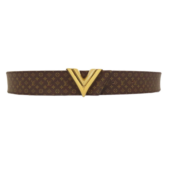LOUIS VUITTON belt M9248 Monogram canvas Brown Essential V Women Used Authentic