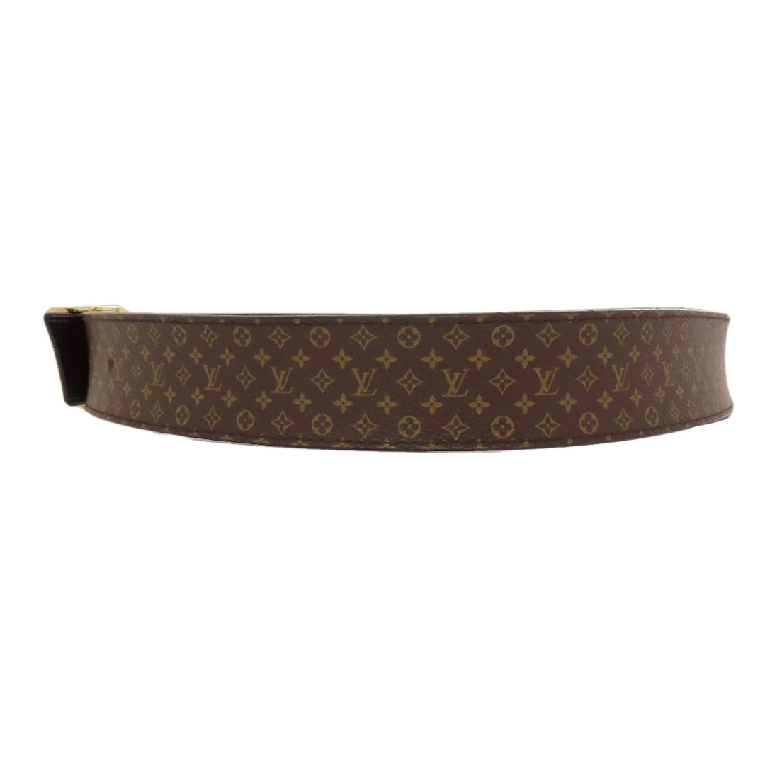 LOUIS VUITTON belt M9248 Monogram canvas Brown Essential V Women Used Authentic
