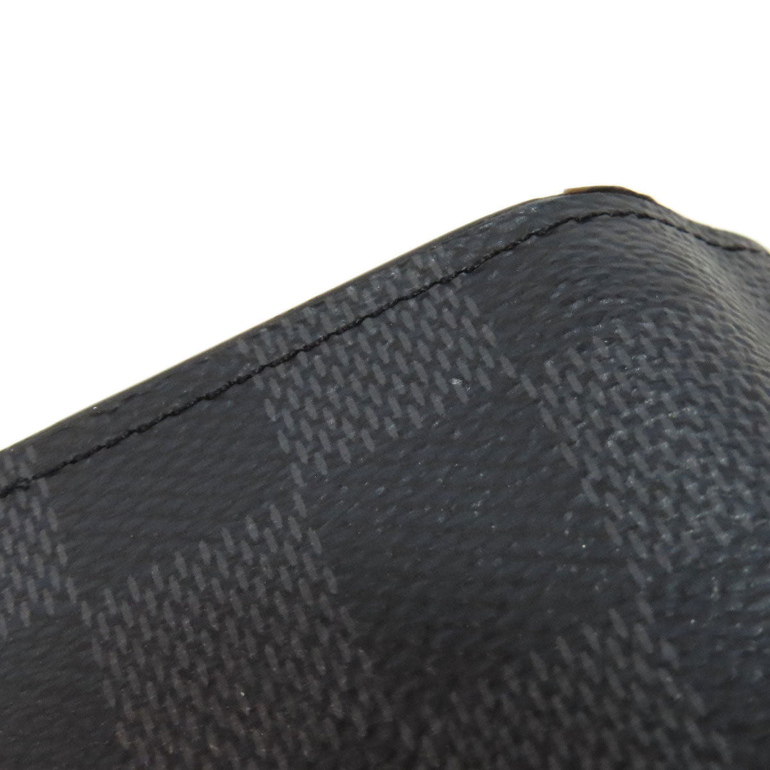 LOUIS VUITTON Long Wallet Purse N62665 Damier canvas gray Portefeuille Blaza mens Used Authentic