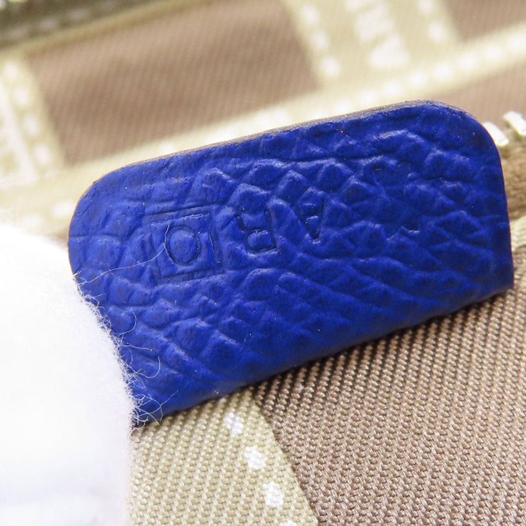 HERMES Long Wallet Purse Epsom blue Azap Silk in Long Women Used Authentic