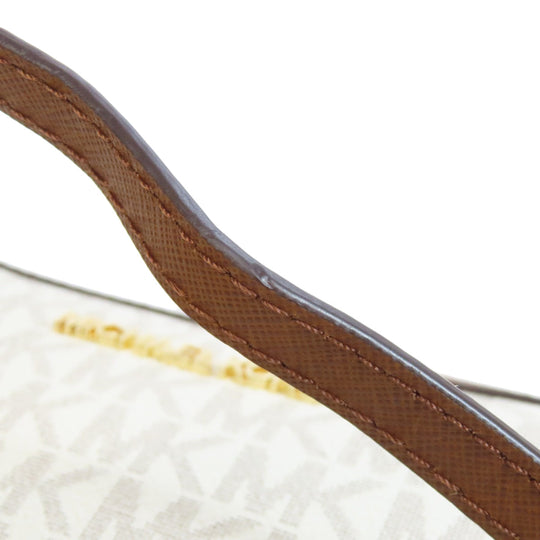 MICHAEL KORS Shoulder Bag PVC Brown MK signature Women Used Authentic