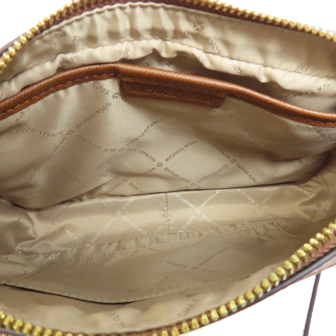 MICHAEL KORS Shoulder Bag PVC Brown MK signature Women Used Authentic