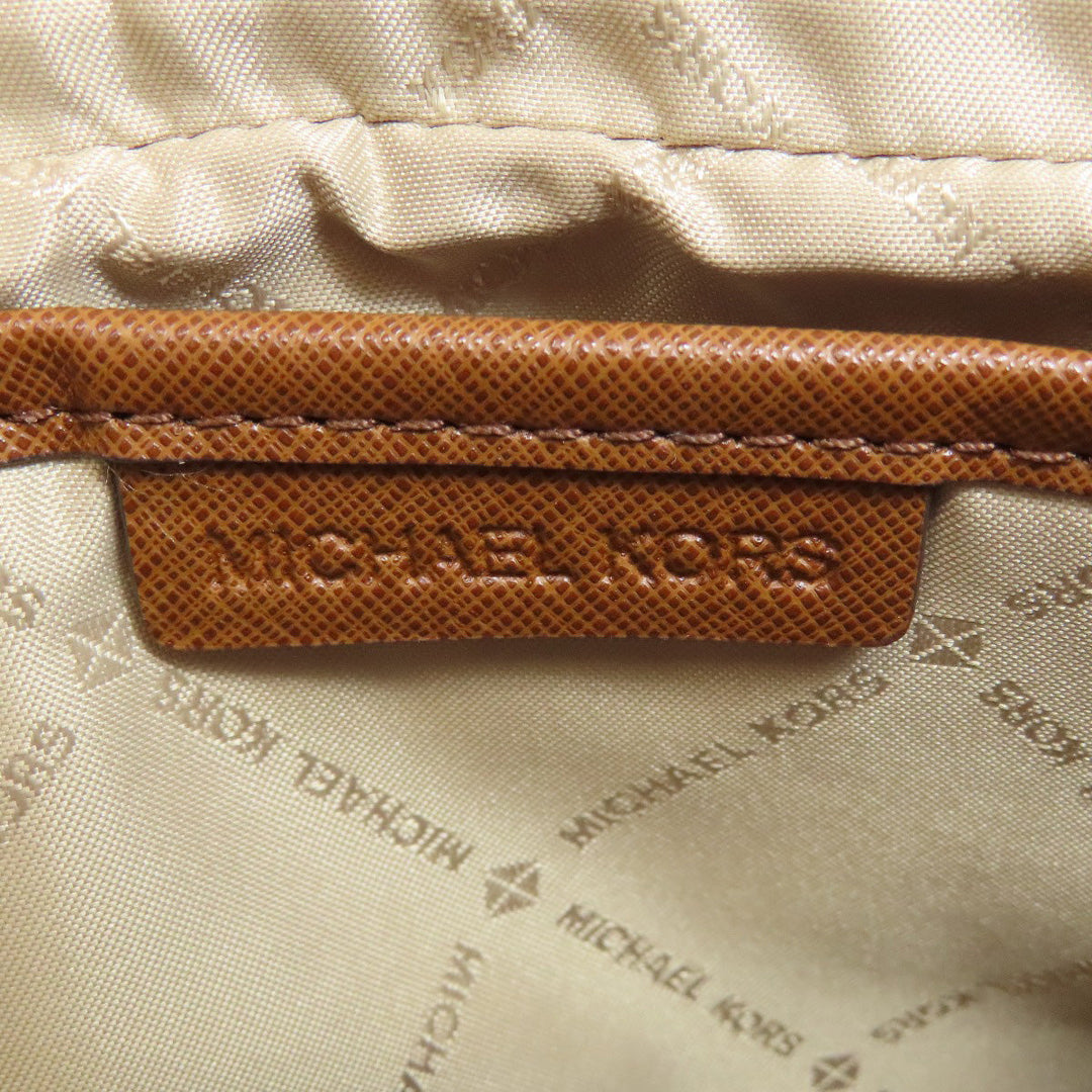MICHAEL KORS Shoulder Bag PVC Brown MK signature Women Used Authentic