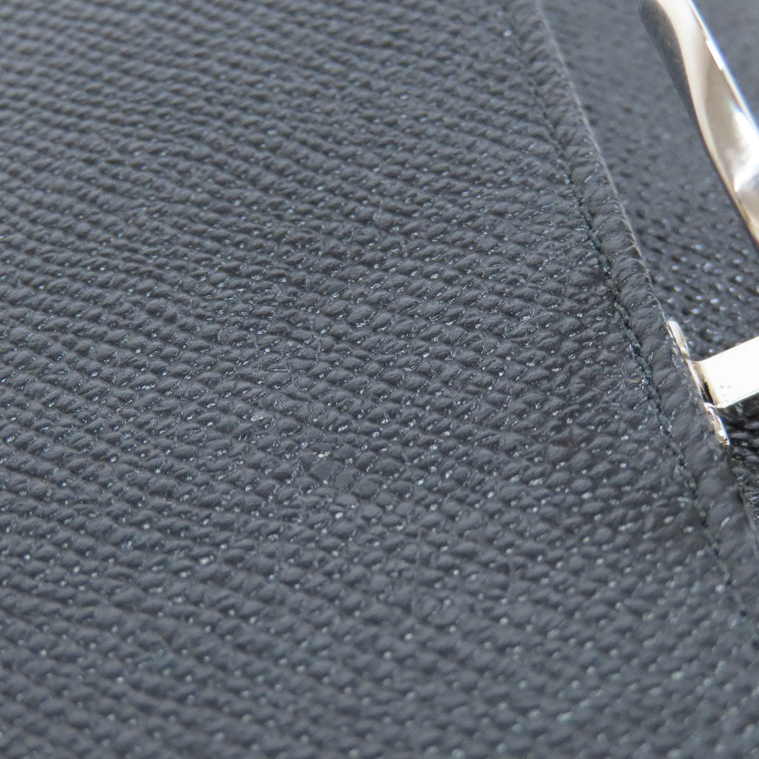 BVLGARI Long Wallet Purse leather black Bulgari Bulgari