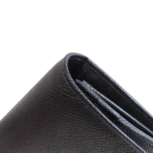 BVLGARI Long Wallet Purse leather black Bulgari Bulgari