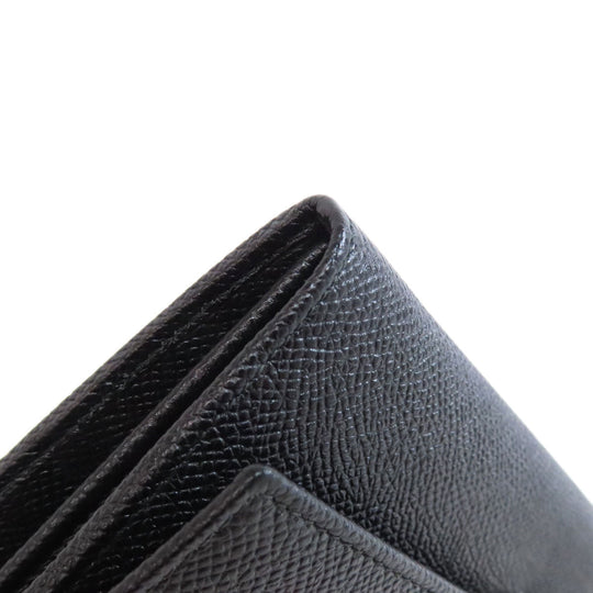 BVLGARI Long Wallet Purse leather black Bulgari Bulgari