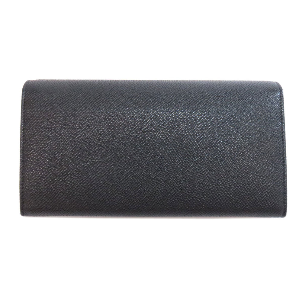BVLGARI Long Wallet Purse leather black Bulgari Bulgari