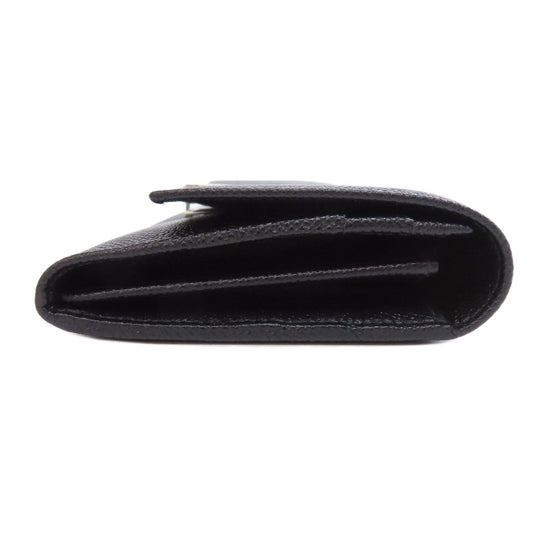 BVLGARI Long Wallet Purse leather black Bulgari Bulgari