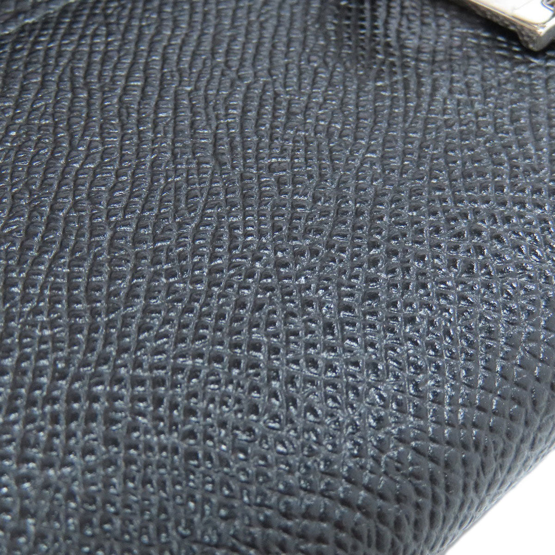 BVLGARI Long Wallet Purse leather black Bulgari Bulgari