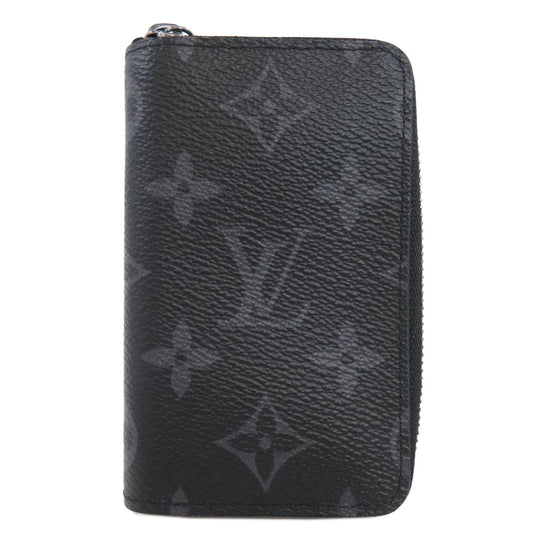 LOUIS VUITTON Coin case M81662 Monogram Eclipse black Vertical mens(Unisex) Used Authentic