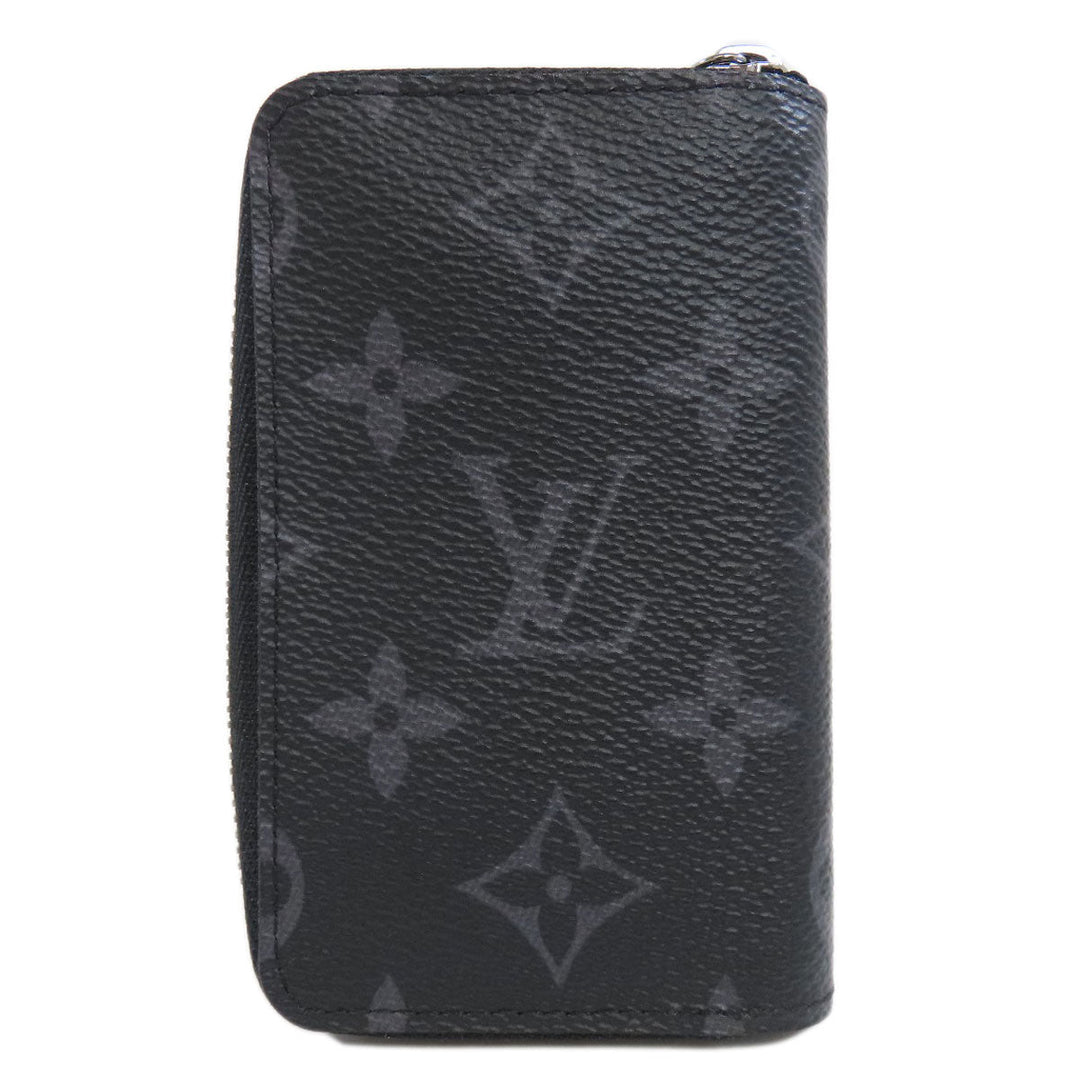 LOUIS VUITTON Coin case M81662 Monogram Eclipse black Vertical mens(Unisex) Used Authentic