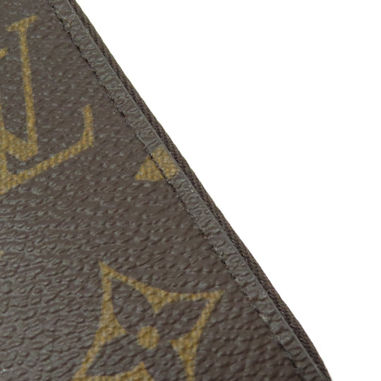 LOUIS VUITTON Long Wallet Purse M41894 Monogram canvas Brown Zippy wallet Women Used Authentic