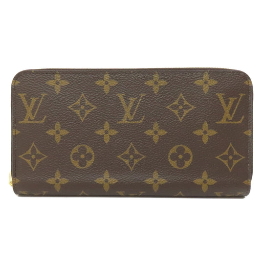 LOUIS VUITTON Long Wallet Purse M41894 Monogram canvas Brown Zippy wallet Women Used Authentic