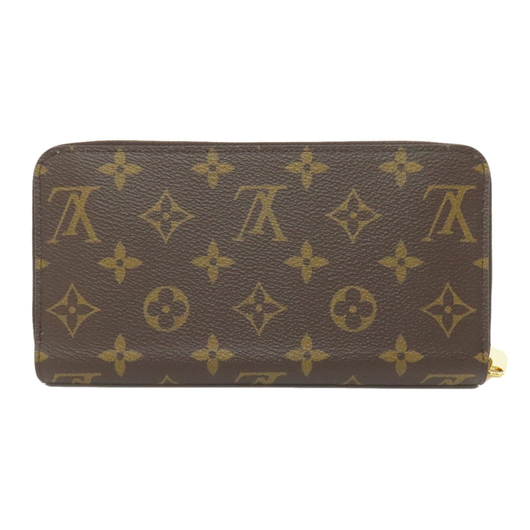 LOUIS VUITTON Long Wallet Purse M41894 Monogram canvas Brown Zippy wallet Women Used Authentic