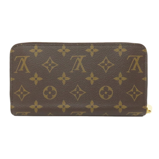 LOUIS VUITTON Long Wallet Purse M41894 Monogram canvas Brown Zippy wallet Women Used Authentic