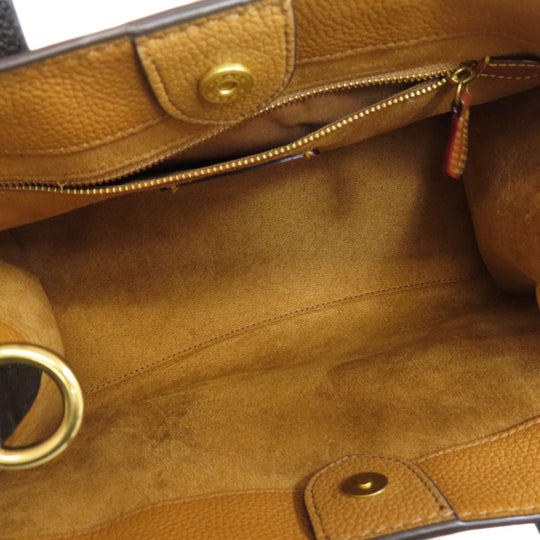 COACH Handbag C0777 leather white Field 30 Color Block 2WAY Women Used Authentic