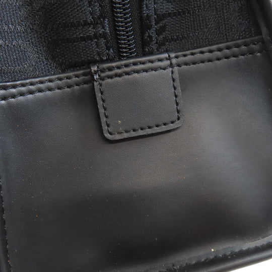 BALENCIAGA Handbag canvas black BB all over pattern Women Used Authentic