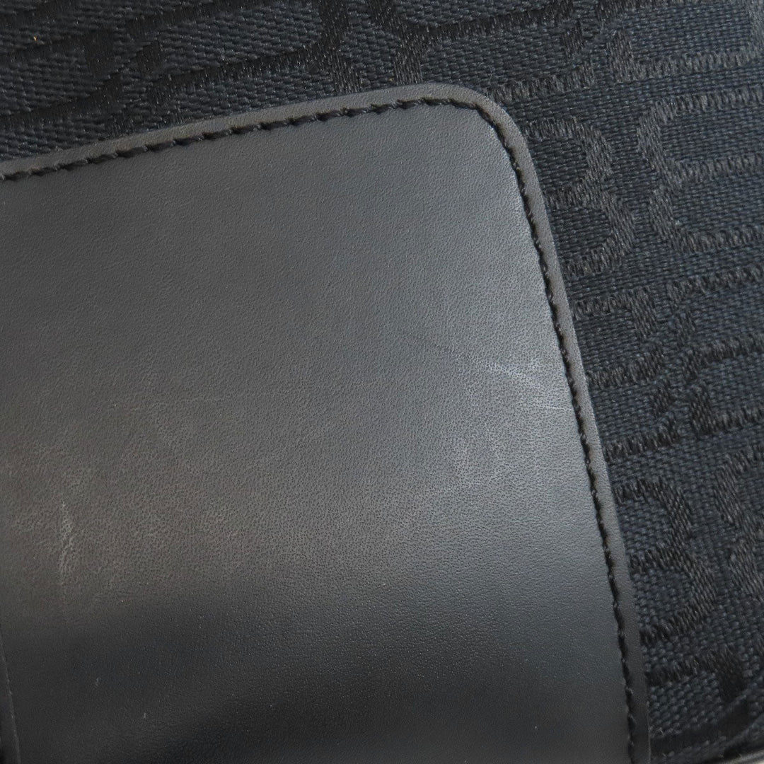 BALENCIAGA Handbag canvas black BB all over pattern Women Used Authentic