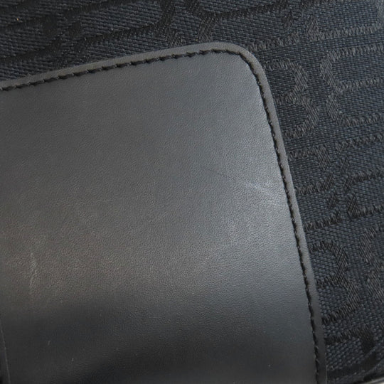 BALENCIAGA Handbag canvas black BB all over pattern Women Used Authentic