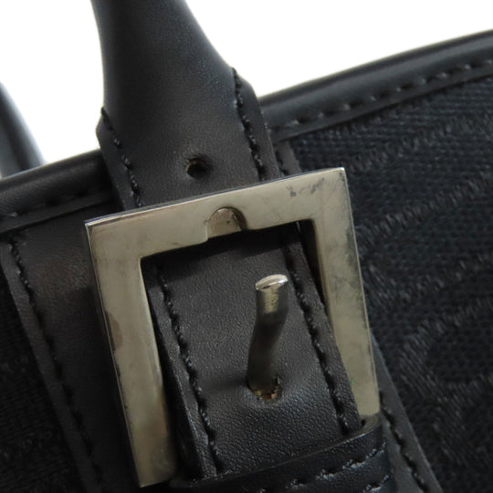 BALENCIAGA Handbag canvas black BB all over pattern Women Used Authentic