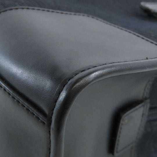 BALENCIAGA Handbag canvas black BB all over pattern Women Used Authentic