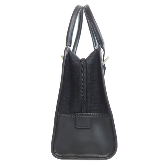BALENCIAGA Handbag canvas black BB all over pattern Women Used Authentic
