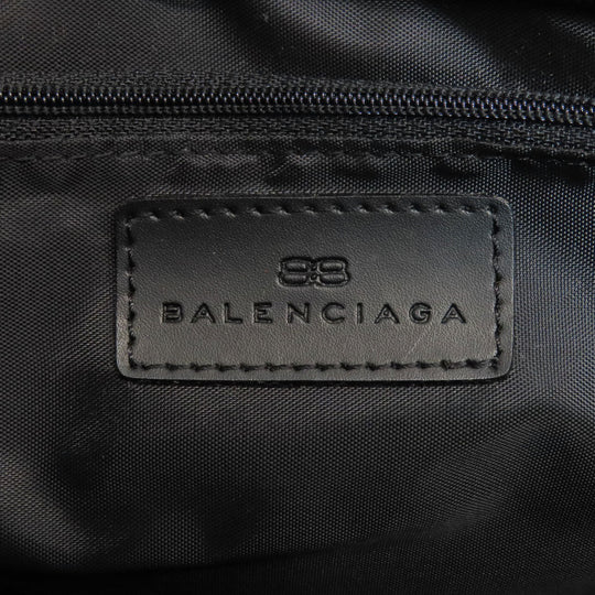 BALENCIAGA Handbag canvas black BB all over pattern Women Used Authentic