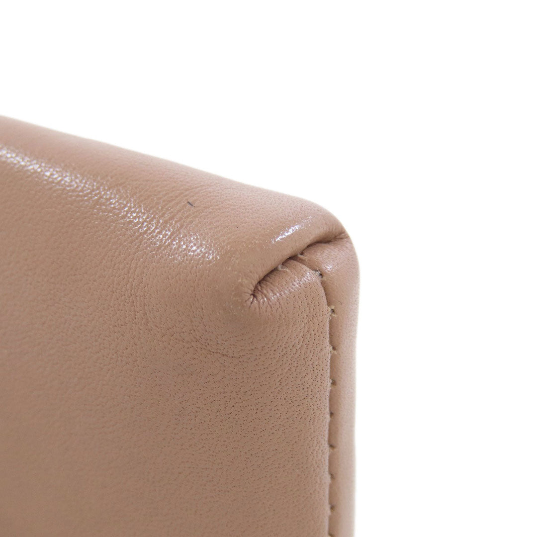 MIUMIU Accessory pouch leather pink Studs Women Used Authentic