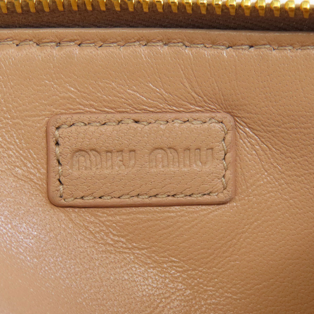 MIUMIU Accessory pouch leather pink Studs Women Used Authentic
