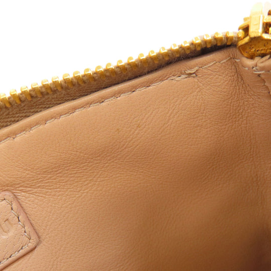 MIUMIU Accessory pouch leather pink Studs Women Used Authentic