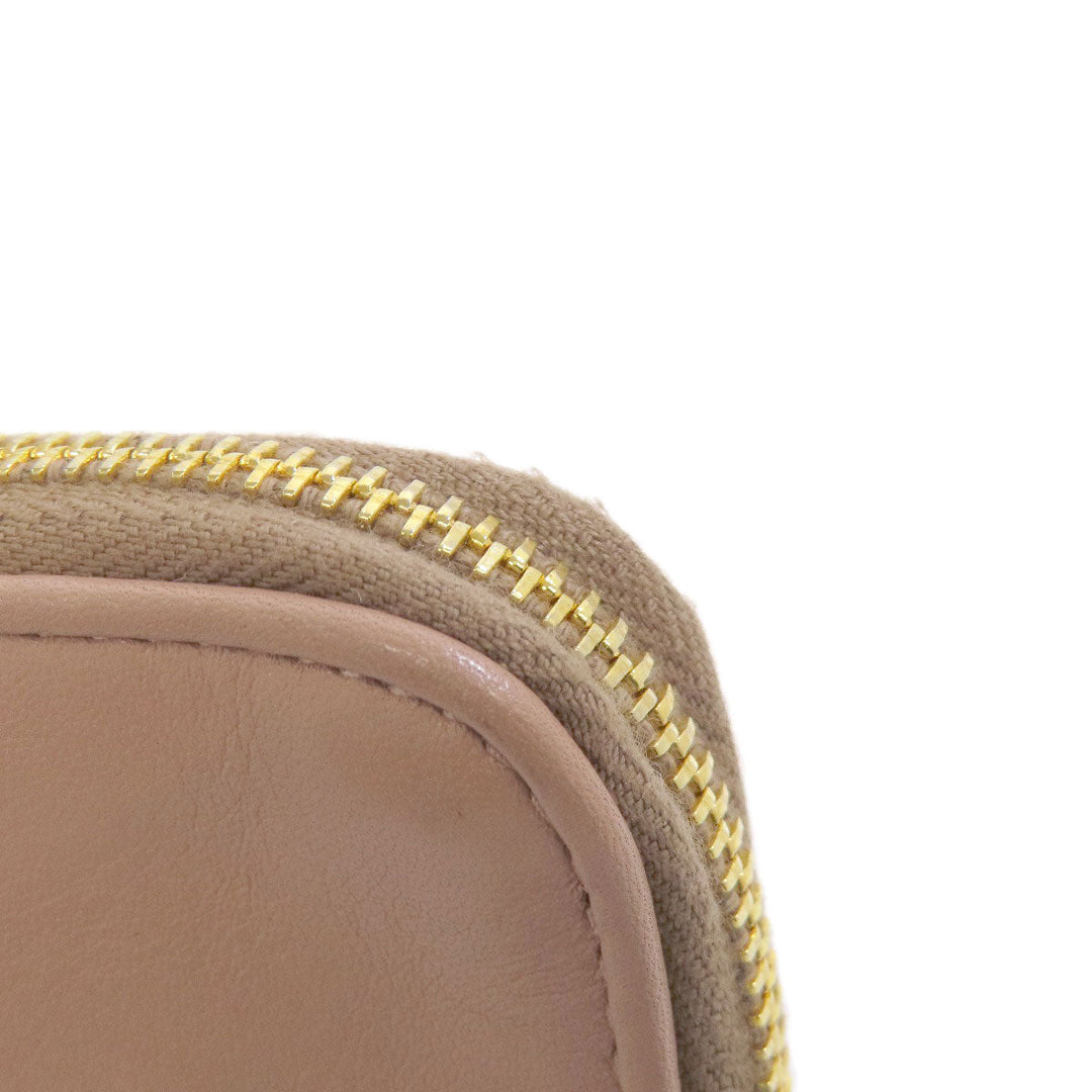MIUMIU Accessory pouch leather pink Studs Women Used Authentic