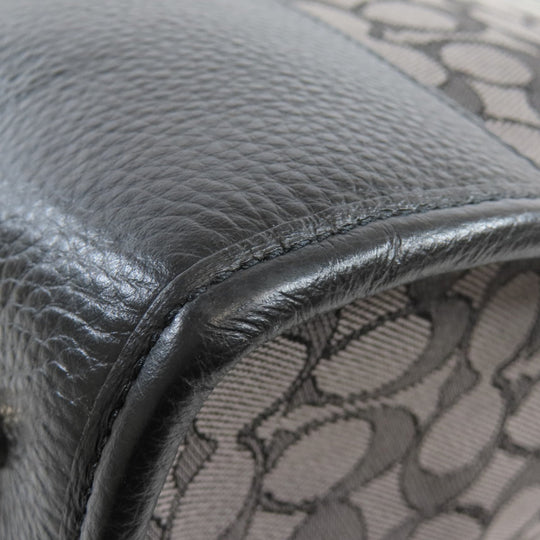 COACH Tote Bag C8418 canvas black Dempsey 40 2WAY Women Used Authentic