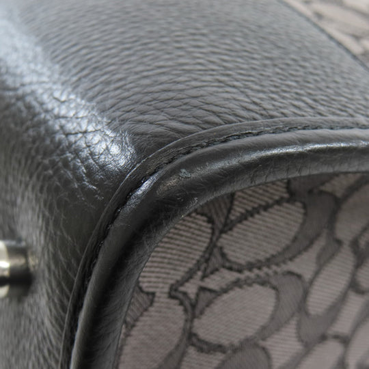 COACH Tote Bag C8418 canvas black Dempsey 40 2WAY Women Used Authentic