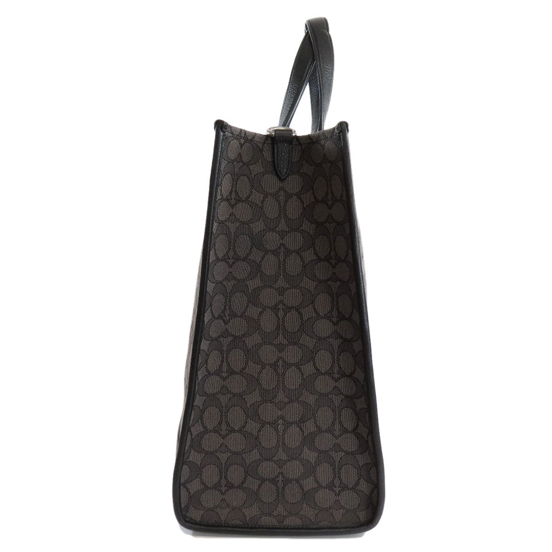 COACH Tote Bag C8418 canvas black Dempsey 40 2WAY Women Used Authentic