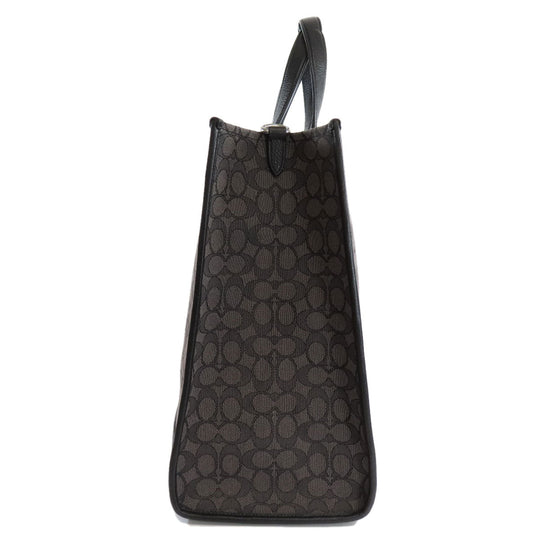 COACH Tote Bag C8418 canvas black Dempsey 40 2WAY Women Used Authentic