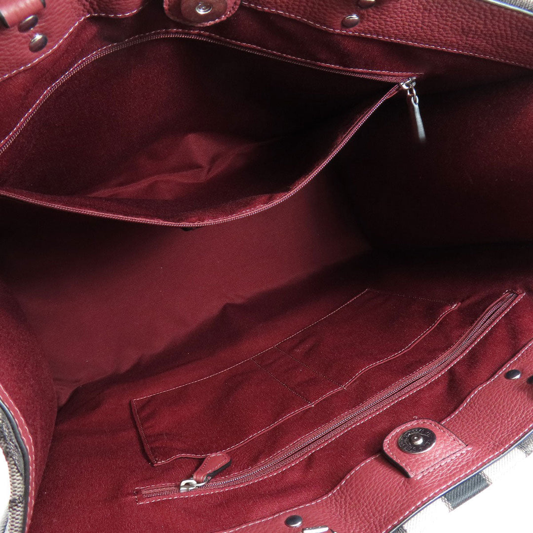 COACH Tote Bag C8418 canvas black Dempsey 40 2WAY Women Used Authentic