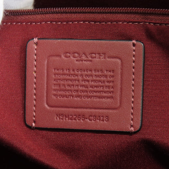 COACH Tote Bag C8418 canvas black Dempsey 40 2WAY Women Used Authentic