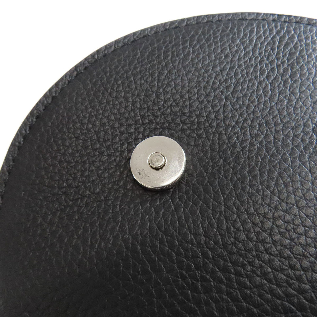 Christian Dior Shoulder Bag Calfskin black saddle Women Used Authentic