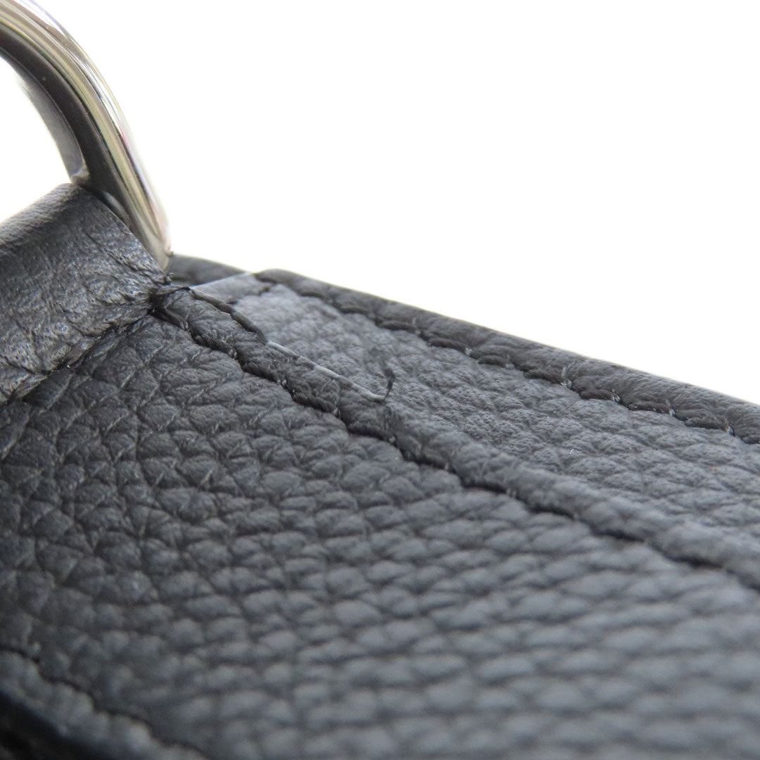 Christian Dior Shoulder Bag Calfskin black saddle Women Used Authentic