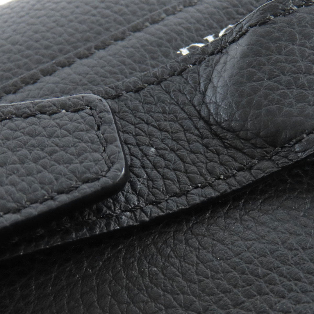 Christian Dior Shoulder Bag Calfskin black saddle Women Used Authentic