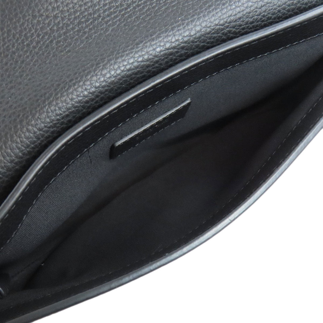 Christian Dior Shoulder Bag Calfskin black saddle Women Used Authentic