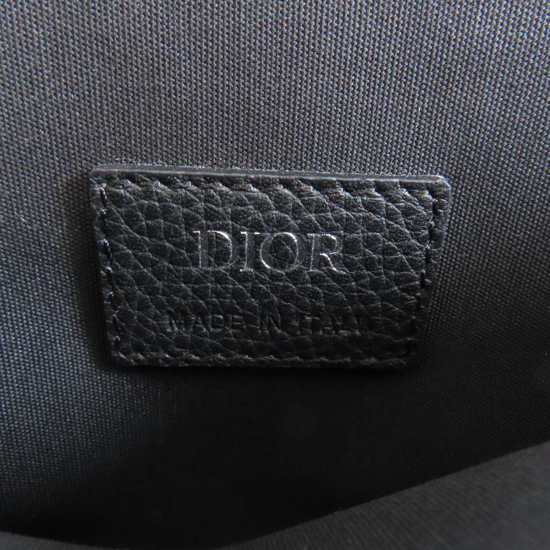 Christian Dior Shoulder Bag Calfskin black saddle Women Used Authentic