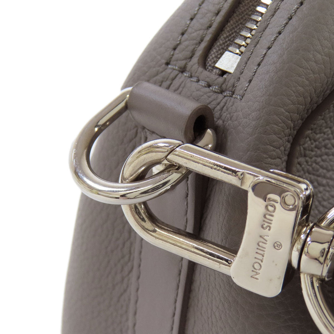 LOUIS VUITTON Shoulder Bag M59328 leather gray City Keepall Aerogram Women Used Authentic