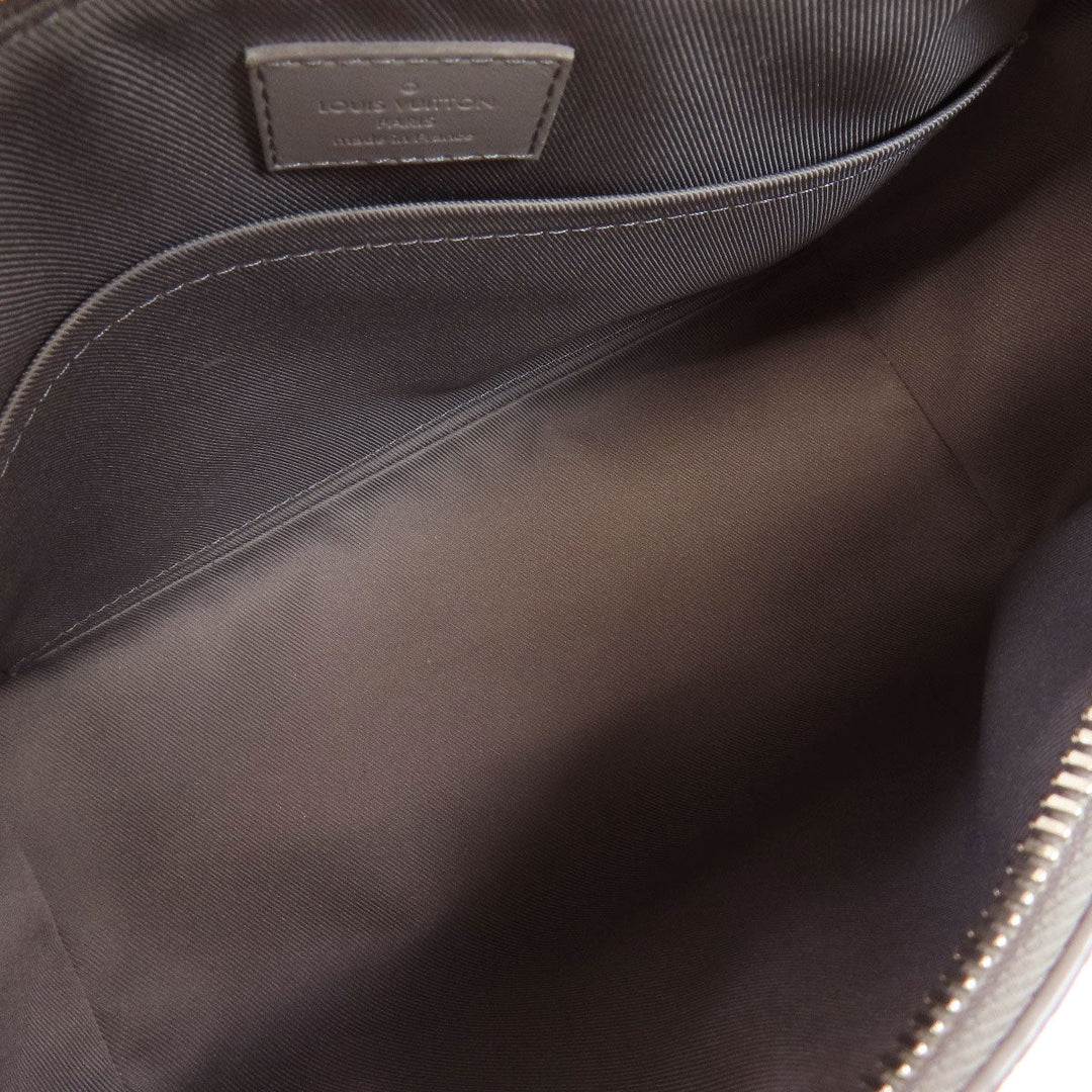 LOUIS VUITTON Shoulder Bag M59328 leather gray City Keepall Aerogram Women Used Authentic