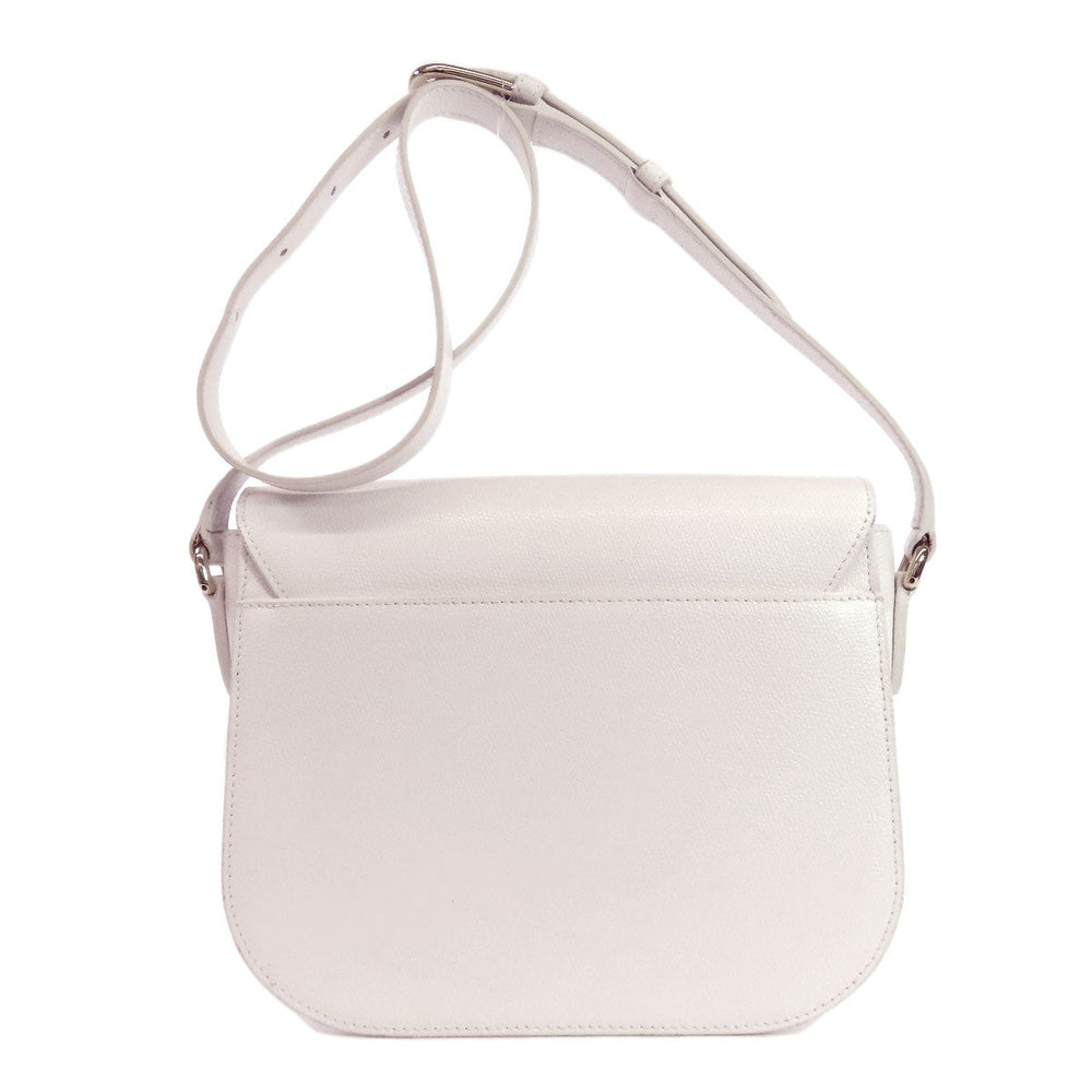 Furla Shoulder Bag leather white Arch logo Women Used Authentic