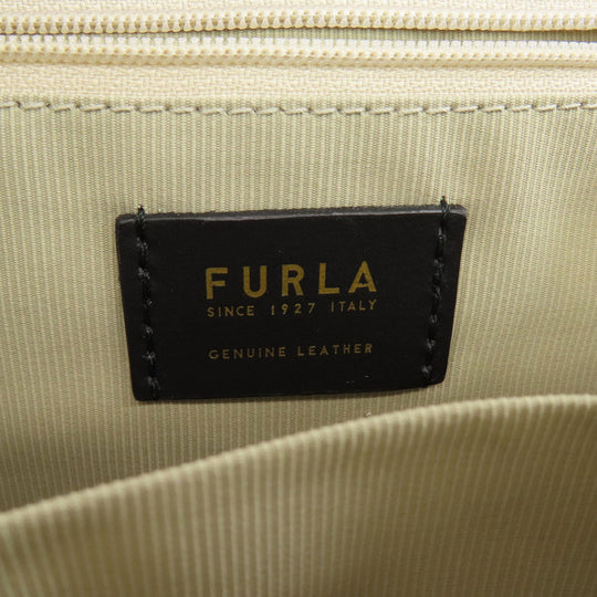 Furla Shoulder Bag leather white Arch logo Women Used Authentic