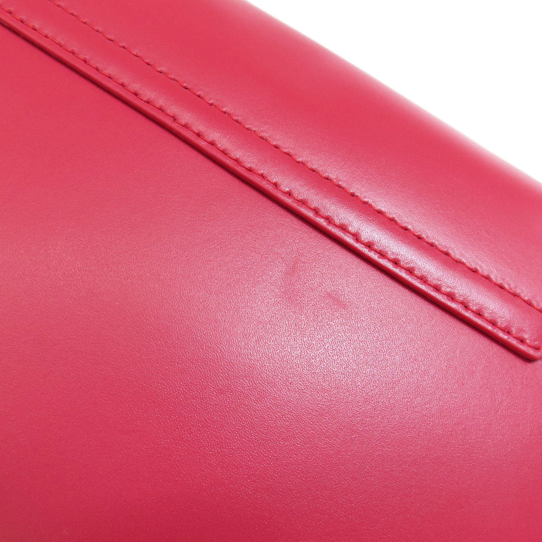 Furla Shoulder Bag leather Red ChainShoulder Women Used Authentic