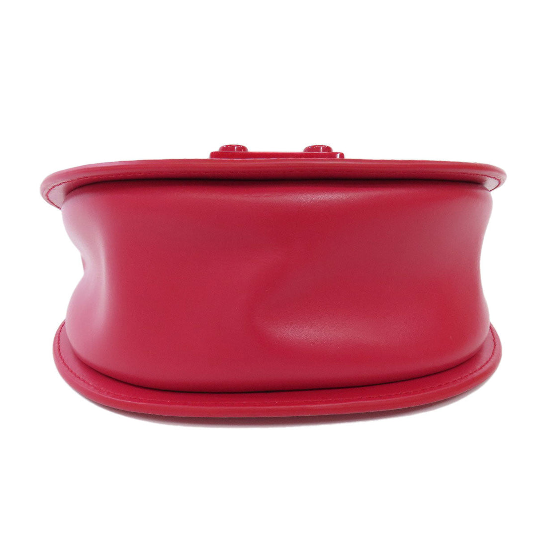 Furla Shoulder Bag leather Red ChainShoulder Women Used Authentic