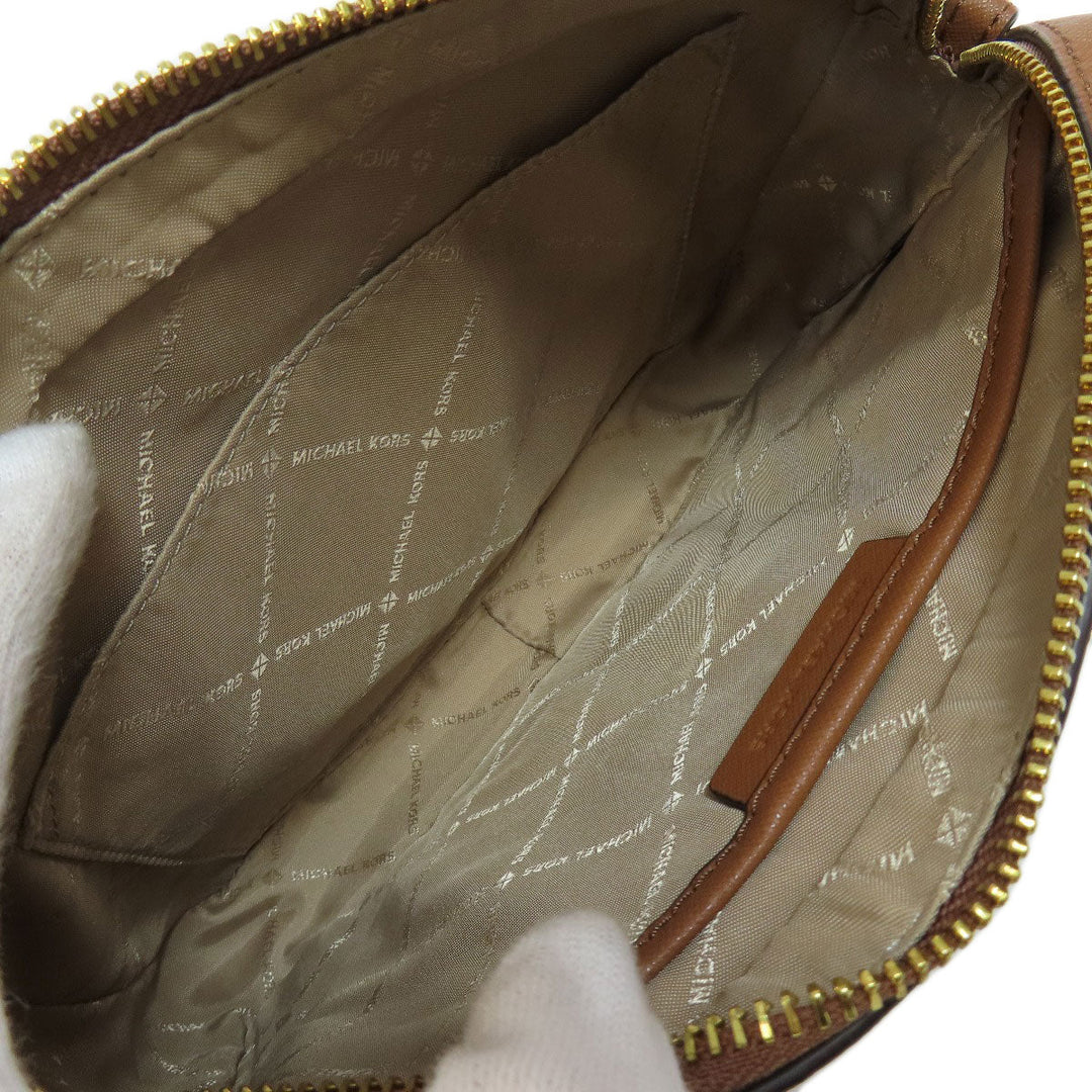 MICHAEL KORS Shoulder Bag PVC Brown Long shoulder Women Used Authentic