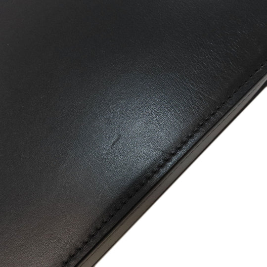 LOEWE Shoulder Bag leather black anagram Women Used Authentic